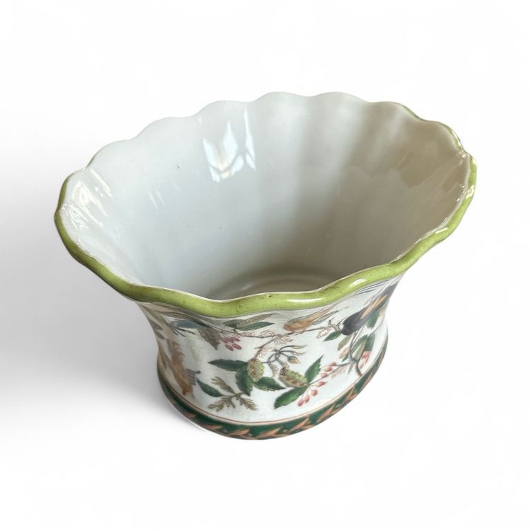 Porcelain Wong Lee Planter With Crackle Finish