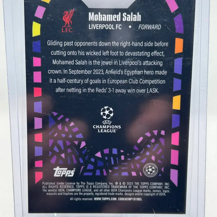 Mo Salah - 2025 Topps UEFA Merlin Renaissance Case Hit Liverpool FC