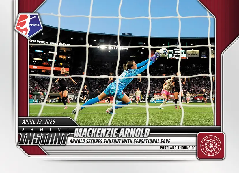Mackenzie Arnold Soccer Card - 2026 Panini Instant NWSL - Portland Thorns FC