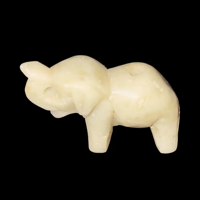 #09- Vintage Soapstone Miniature Elephant Figurine