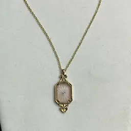 Vintage Gold Tone Avon Camphor Pendant Necklace