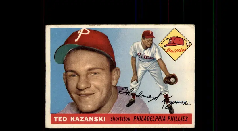 1955 Topps #46 Ted Kazanski - (pk-tl1) - Philadelphia Phillies