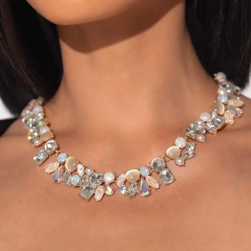 Opalescent Gemstone Choker