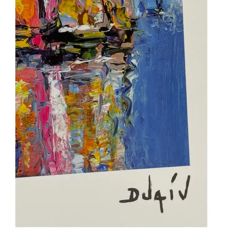 Vibrant Print Of A Jean-Marie Duaiv Sailboat Painting