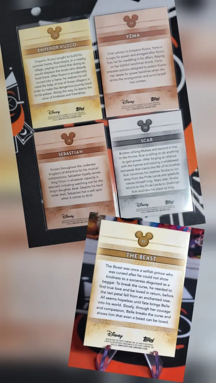 2025 Topps Mint Disney Base Lot 5X Bronze Silver Gold, Incomplete No Duplicates