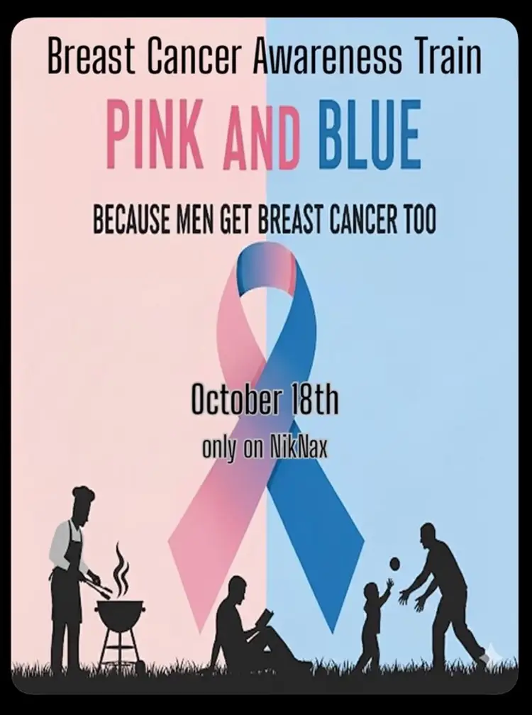 Pink and blue cancer awareness