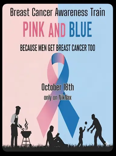 Pink and blue cancer awareness