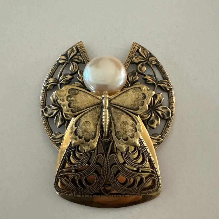 Jane Davis Autographed Angel Brooch