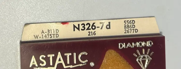 Vintage Astatic Diamond NOS Replacement Record Player Stylus/Needle N326-7d Euphonics