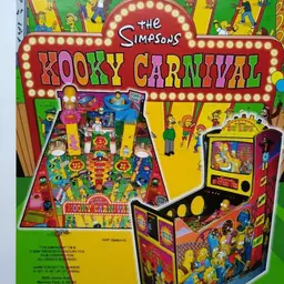 The Simpsons Kooky Carnival Pinball Arcade Game Flyer Original 2006 Retro Promo Vintage