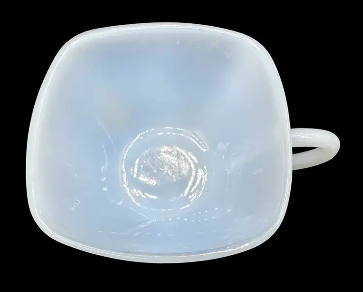 Vintage Fire King Azurite Blue Charm Tea Cup Saucer Set Delphite Glass