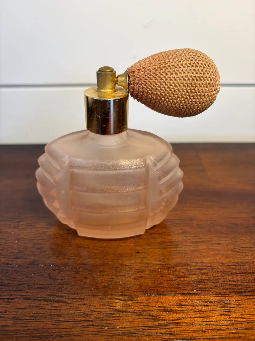 Vintage Pink Glass Perfume Bottle