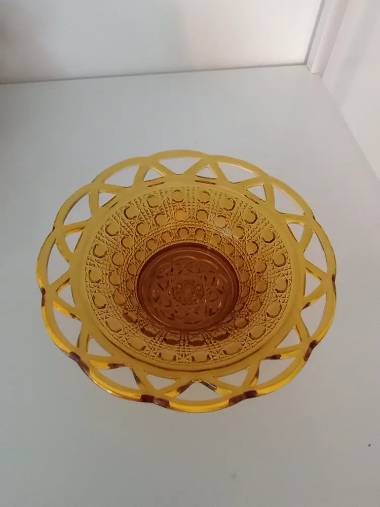 Vintage Amber Imperial Glass dish