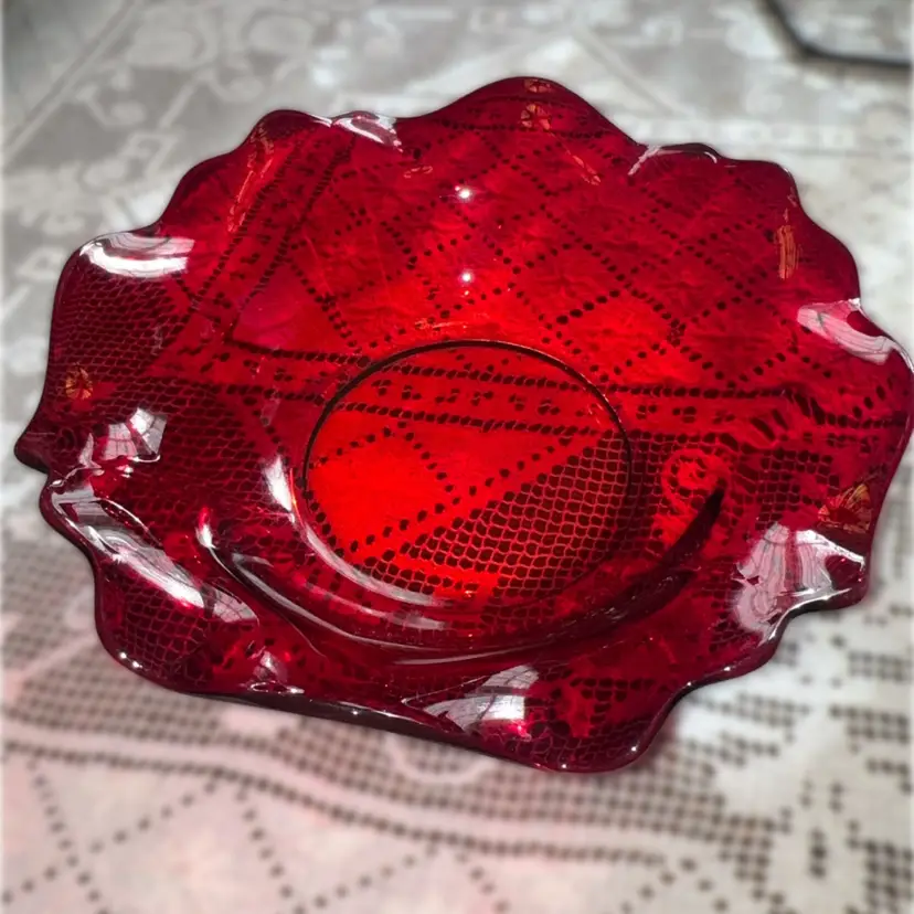 Ruby Red Viking Bowl