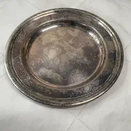 053 Small Silver Plate 6.25 Inch Plate