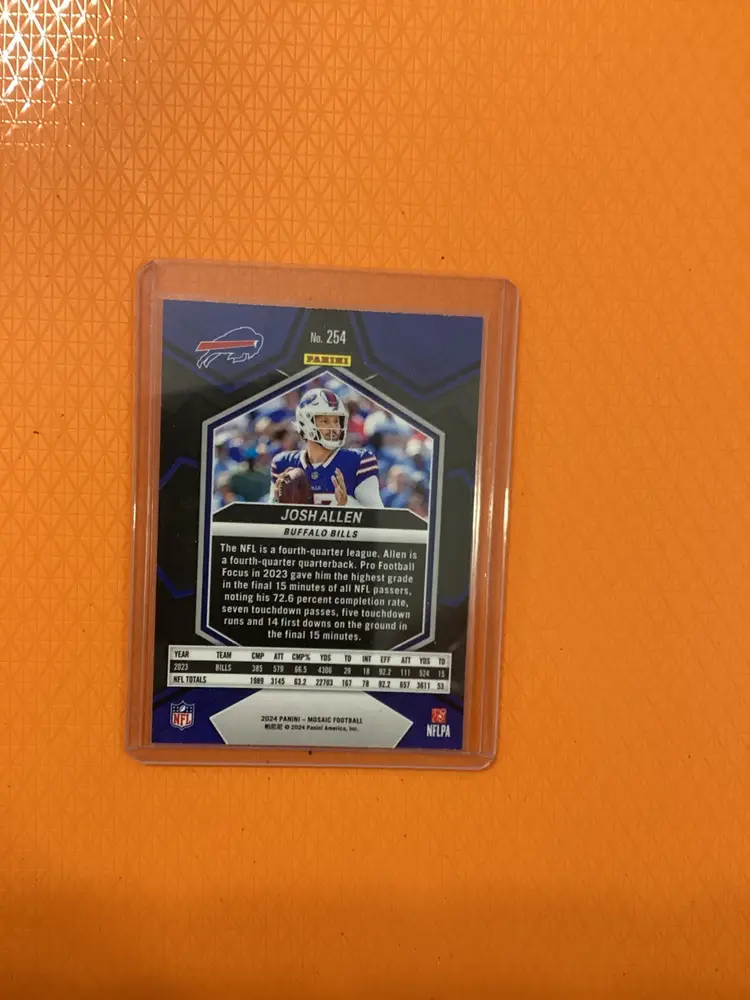 2024 Panini Mosaic Josh Allen 254 Mosaic Prizm National Pride Bills