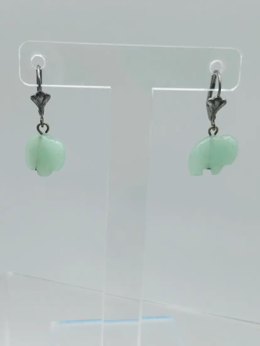 Buffalo Native Natural Jade handmade Arizona earrings