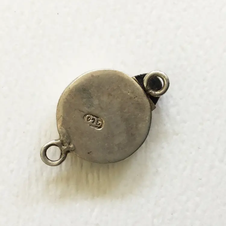 925 Sterling Silver Round Star Open Work Box Clasp Jewelry Making Single Strand