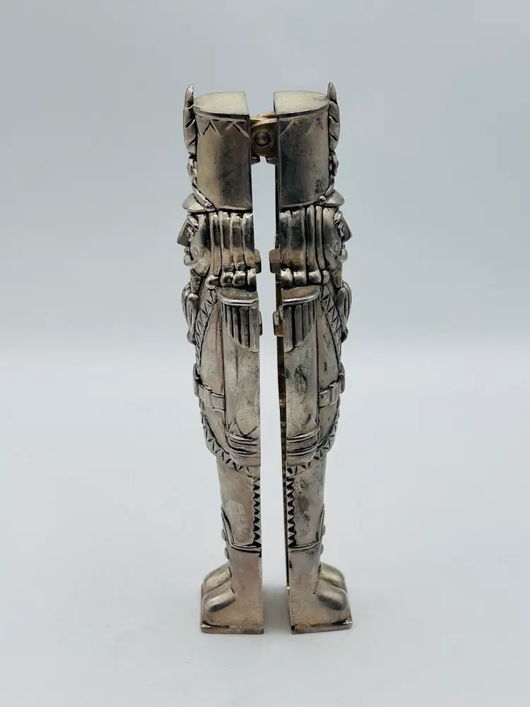 Vintage Nutcracker Dept 56 Hinged Silverplate Christmas Toy Soldier