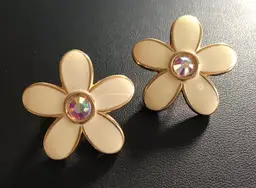 Vintage Monet Floral Earrings