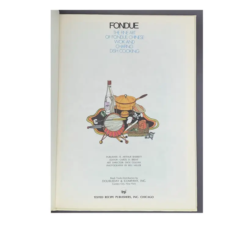 VTG Fondue Cookbook Gourmet International 1970 Printing. Recipes 64 Pages