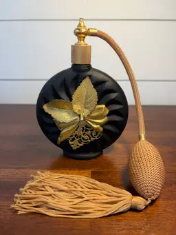 Vintage Black and Gold Perfume Atomizer