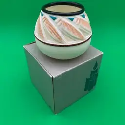 PartyLite Featherpot Southwestern Style Votive Candle Holder - P0260 - VTG