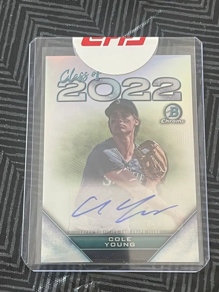 Cole Young Auto Bowman Draft Class Of 2022 /250