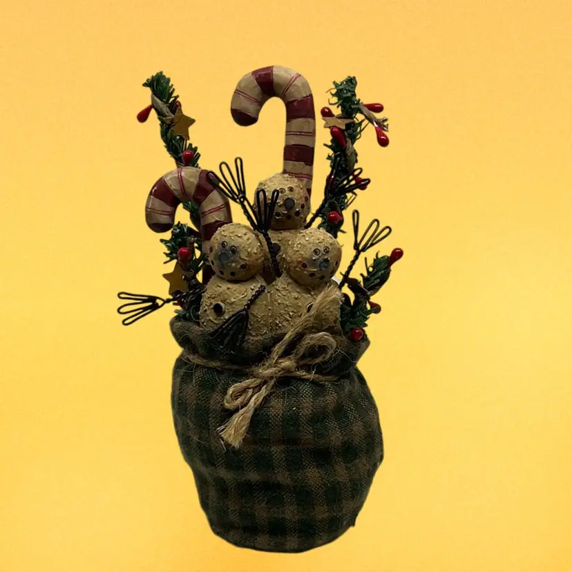 Primitive Snowman Christmas Decoration