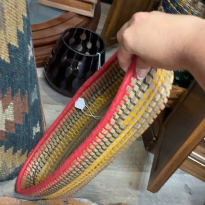 Multicolored Long And Narrow Basket