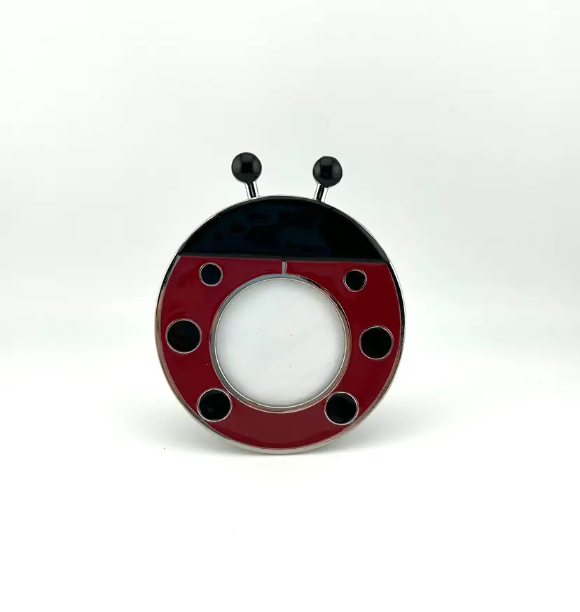 Enamel On Metal Ladybug Frame 3”x 4”
