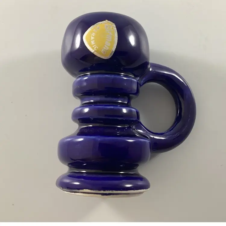 Vintage Everard & Gallo 1970’s Blue Cobalt Candle Holder