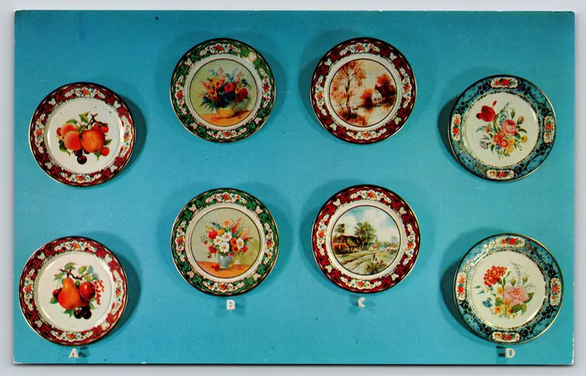 Postcard Unbreakable Wall Decoration Plates Daher Company Advertising  -  11620