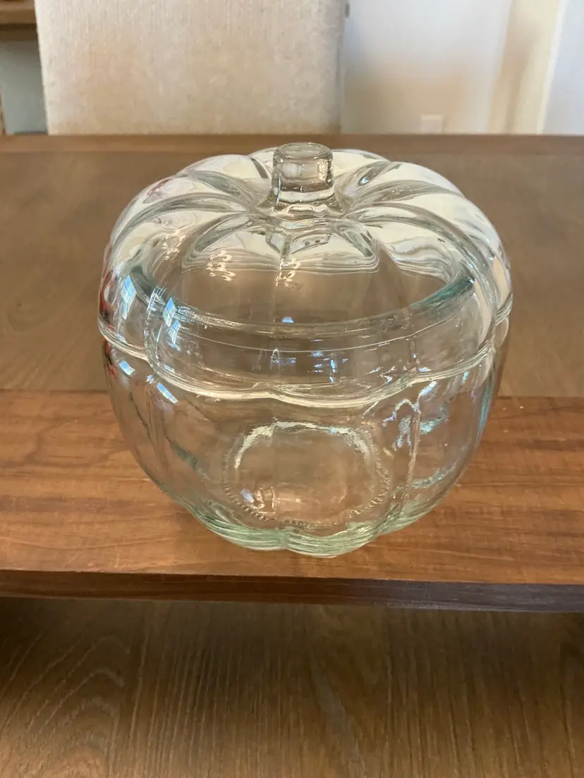 Anchor Hocking Glass Pumpkin Candy Jar