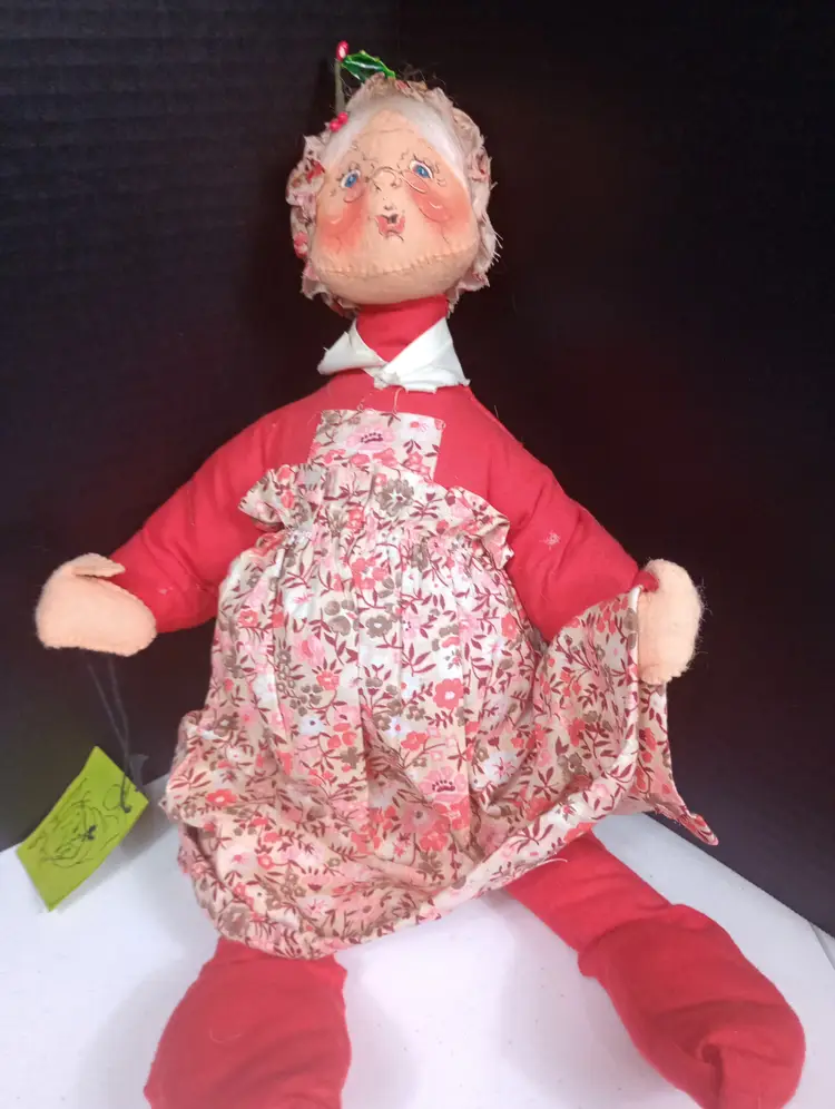 Vintage 1971 Annalee Mobilitee Santa & Mrs Claus Large Dolls