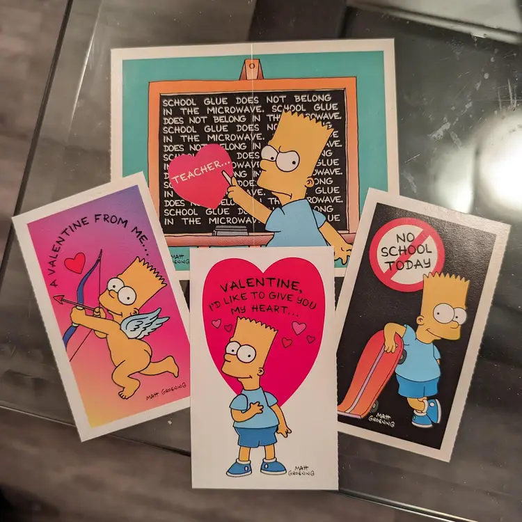 Simpsons Valentine's Day Card Set