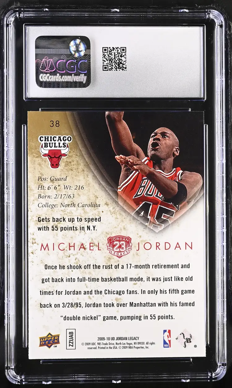 2009-10 Upper Deck Jordan Legacy Michael Jordan #38 CGC 10 Gem Mint
