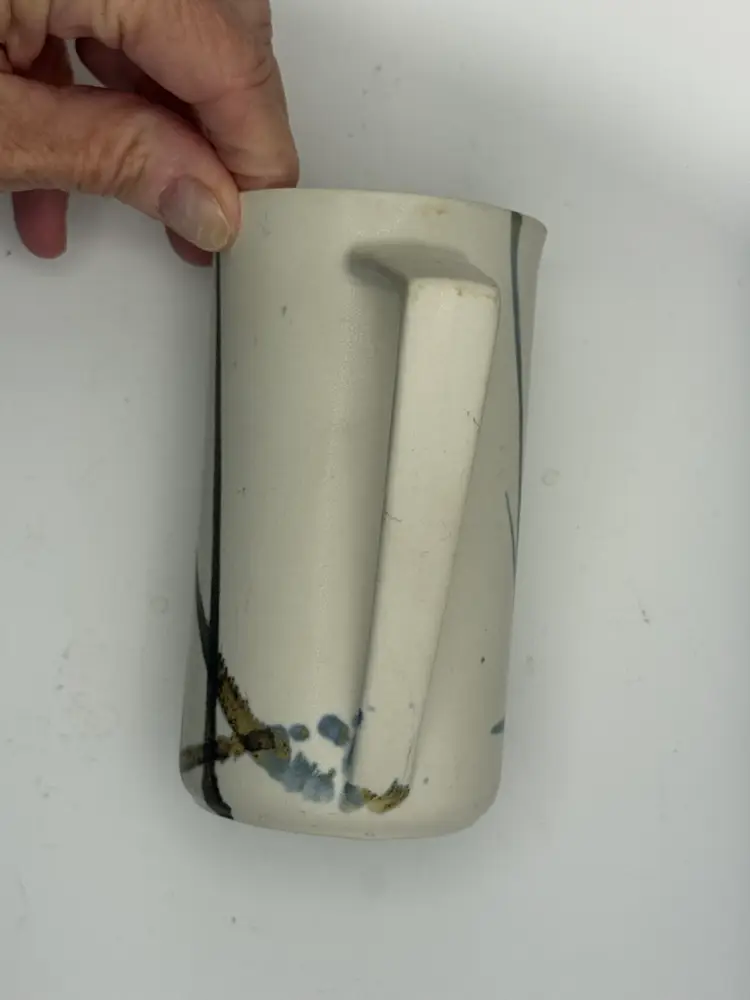 Contemporary Ceramic Mug Signed 6”