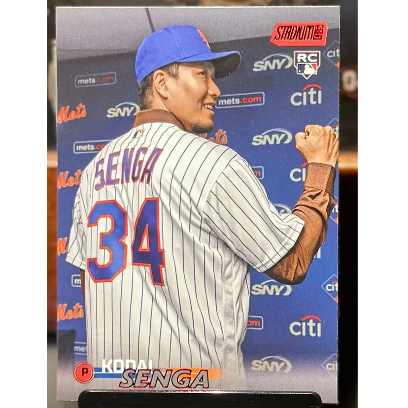 Kodai Senga New York Mets 2023 Stadium Club Red Foil & Base Rookie Card RC
