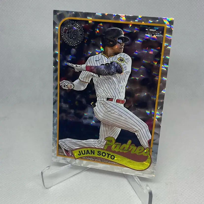 Juan Soto 2024 Topps Series 1 1989 Baseball Silver Crackle Foil #89B-4 Yankees