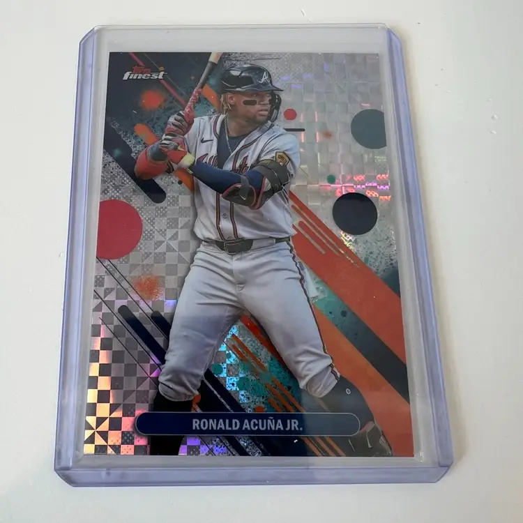 Ronald Acuna Jr. Topps Finest Checkerboard Refractor Atlanta Braves