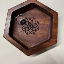 Flower of Life Ring Dish - Sapele