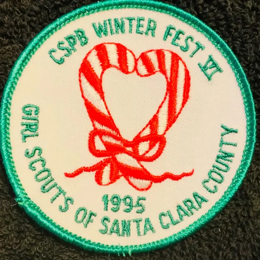 Vintage Scouting Fun Patch: CSPB Winter Fest VI Girl Scouts Of Santa Clara County 1995