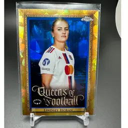 Lindsey Horan 2022-23 Topps Chrome Sapphire UWCL Women’s Queens of Football 