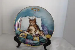 Gary Patterson Comical Cats Collector’s Plate CAT NAP Danbury Mint 1992 #C1675