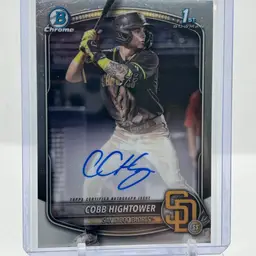 Cobb Hightower 2025 Bowman Chrome Auto 1st Pittsburgh Pirates