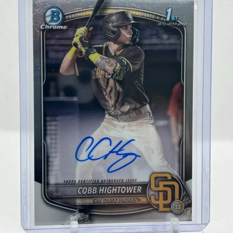 Cobb Hightower 2025 Bowman Chrome Auto 1st Pittsburgh Pirates