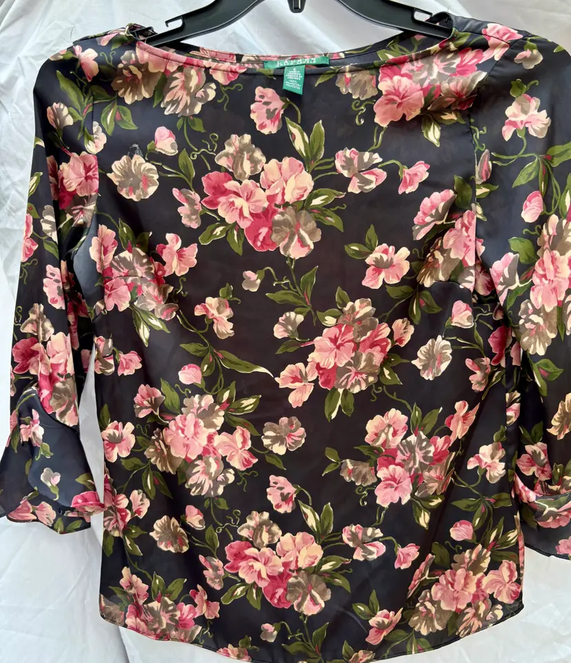 Ralph Lauren Ladies Small Floral Print Blouse