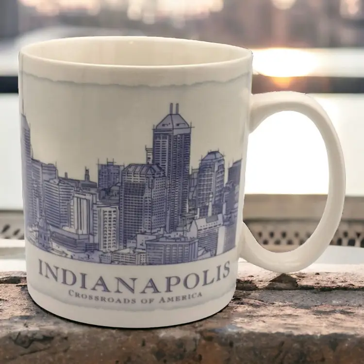 Starbucks 2006 Coffee Tea Mug Cup Architecture Series Indianapolis 18 oz