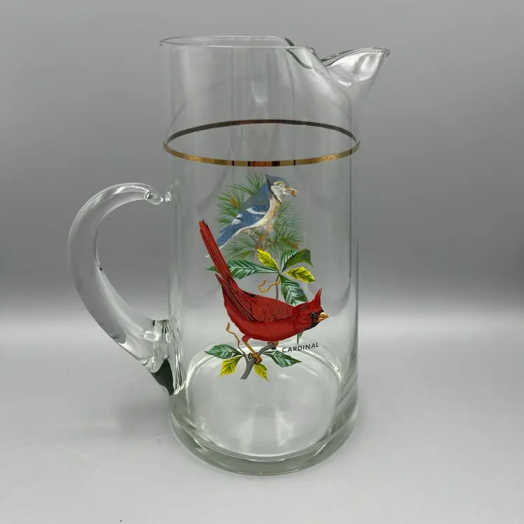 West Virginia Glass Co. American Song Birds Pitcher